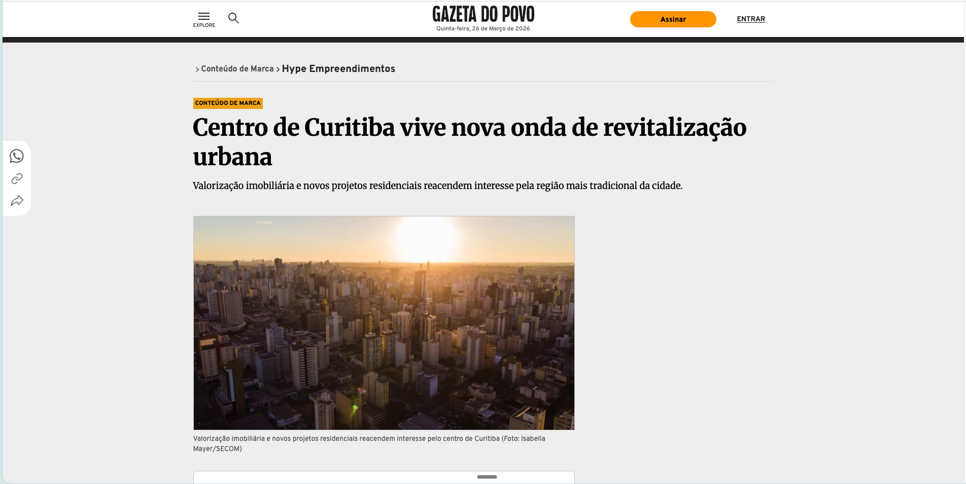 Revitalização do centro